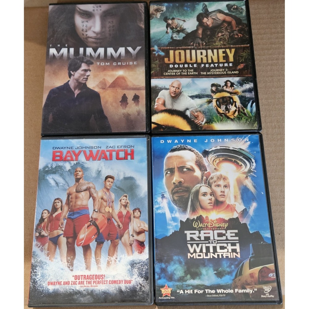 Action Adventure DVD Lot The Mummy Baywatch Journey Witch Mountain 4 Movie...